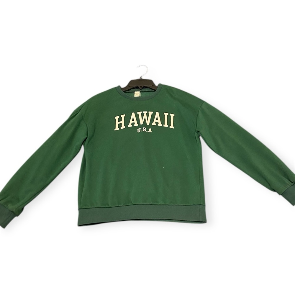 Green Hawaii U.S.A. Tween Sweater